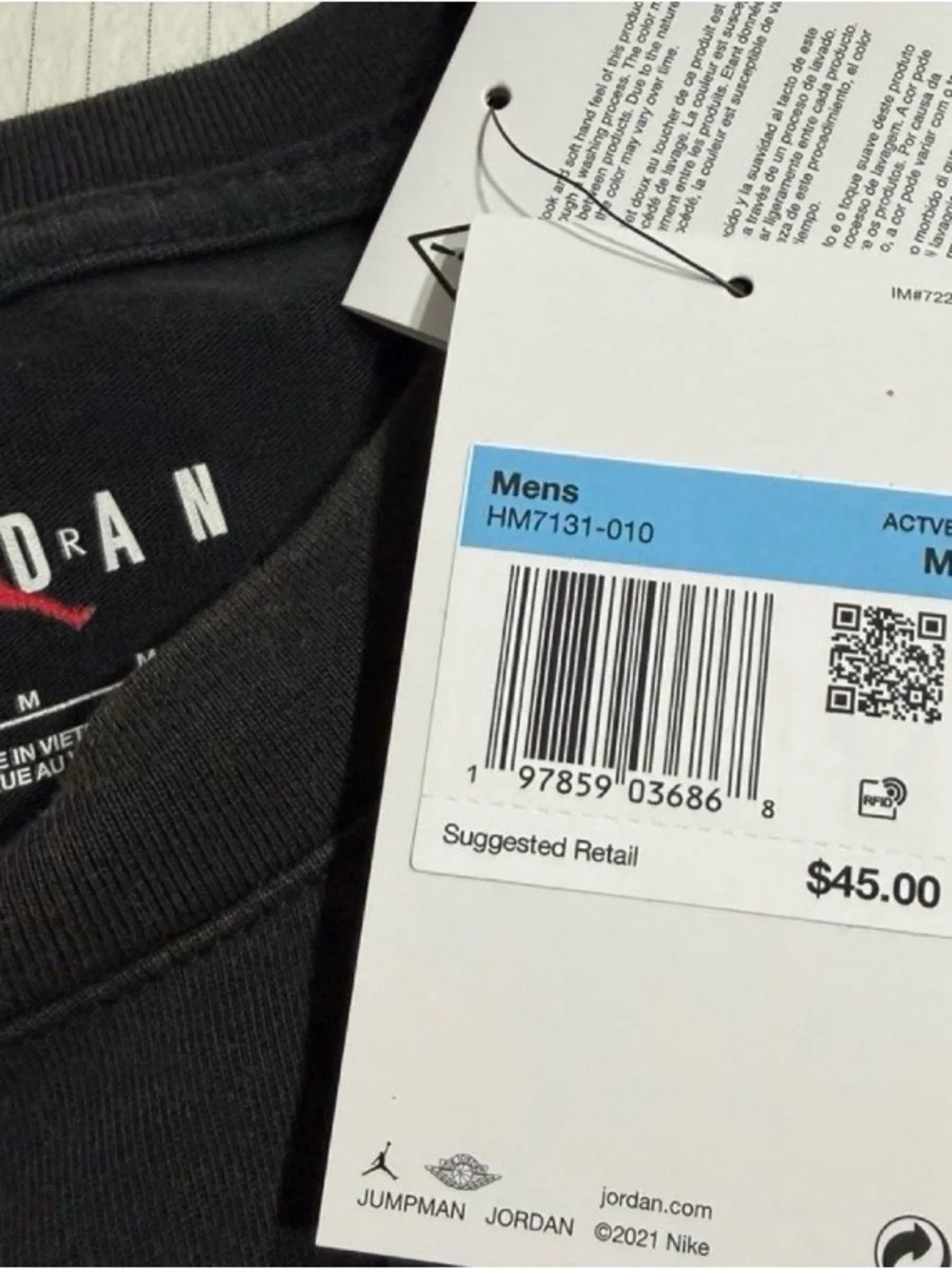 Michael Jordan Black Graphic Tee with Red Detail